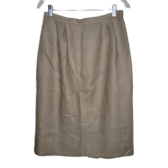 William Pearson New with Tags Vintage 2 Piece Taupe Linen Suit Blazer Skirt 14 - Picture 5 of 11